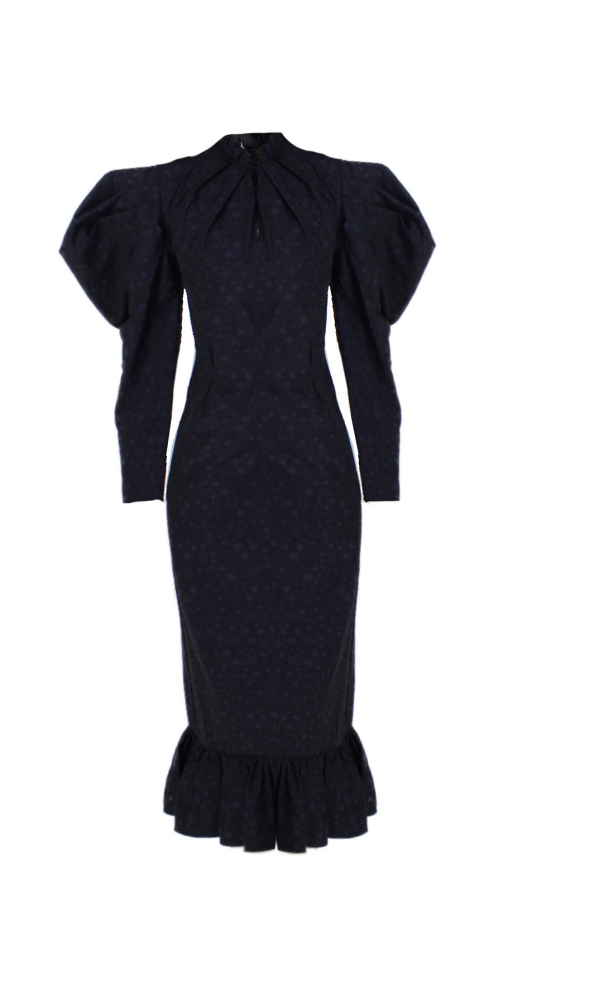 Midi dress with Puff sleeves