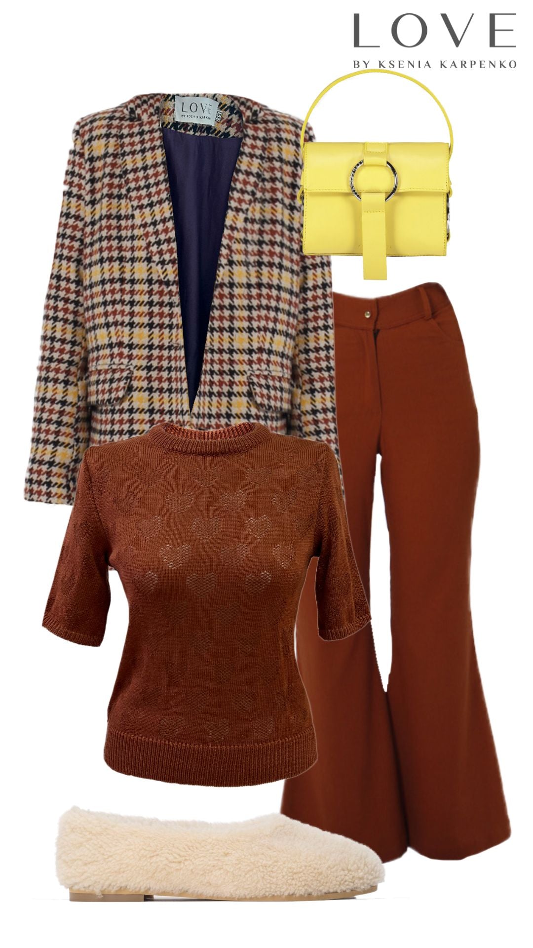 Chaqueta alargada de cuadros