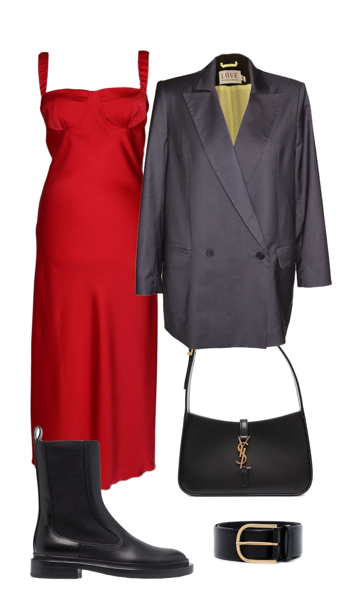 Vestido holgado con corpiño ajustado