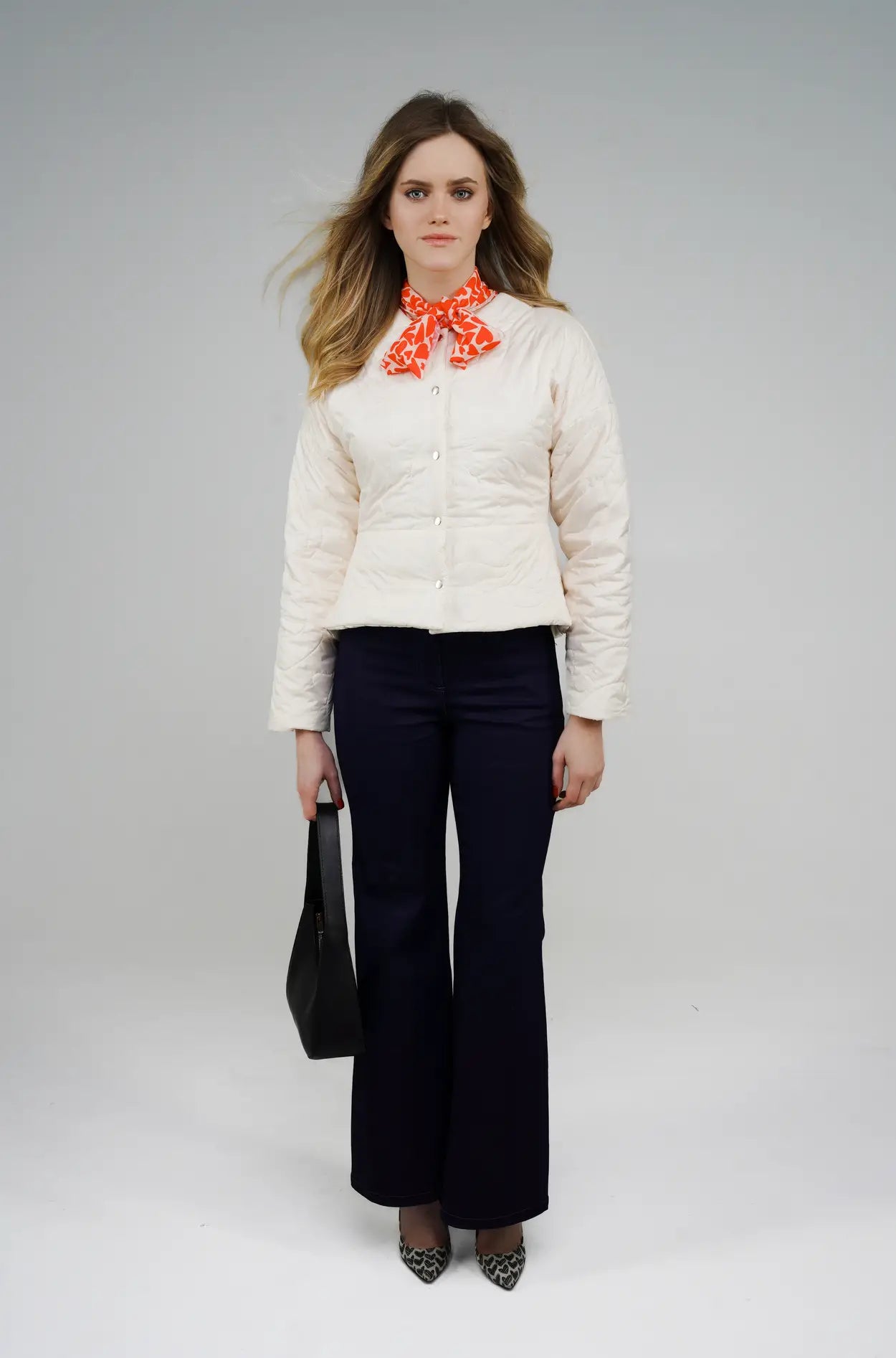 Padded jacket with baska