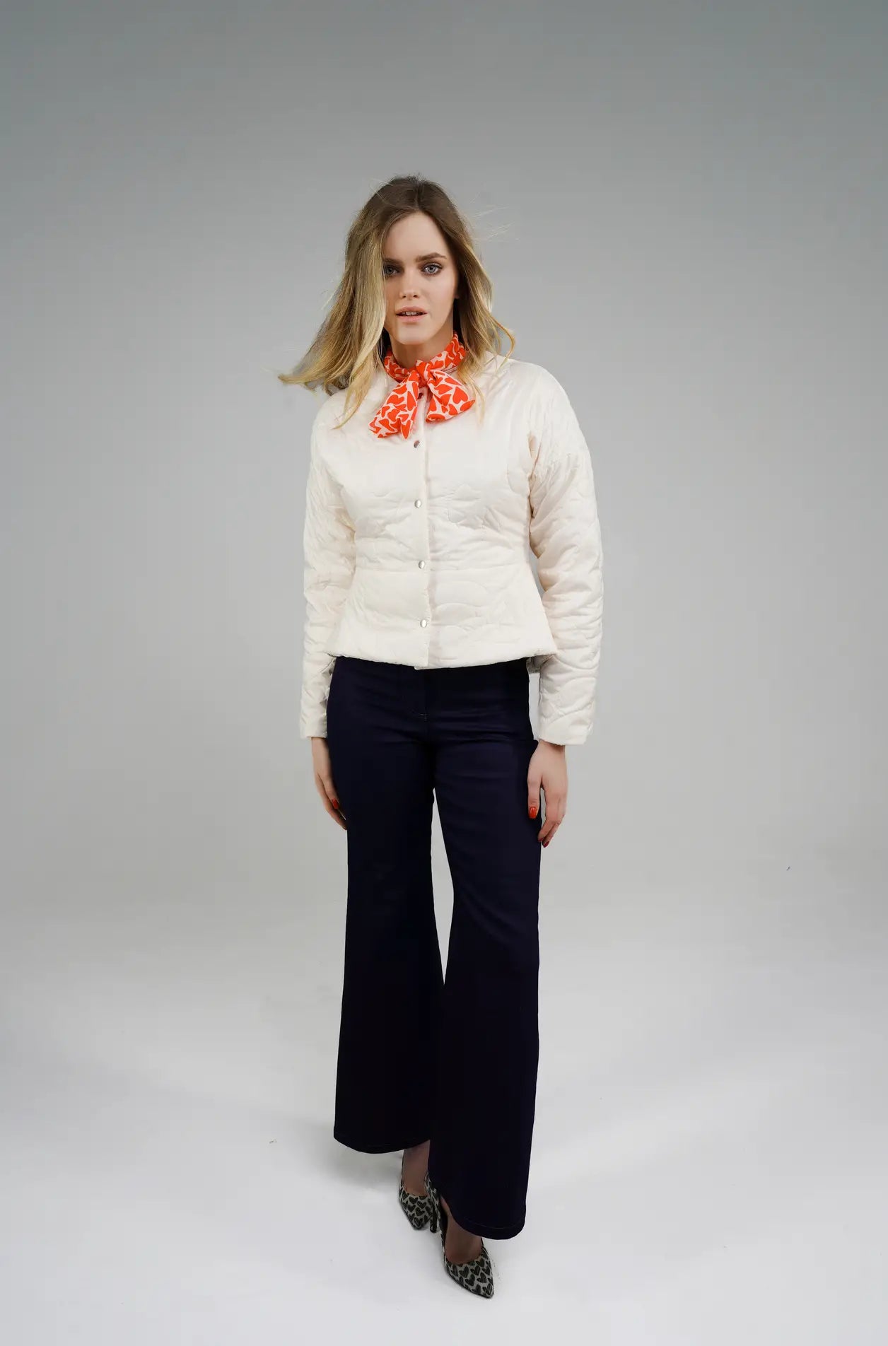 Padded jacket with baska