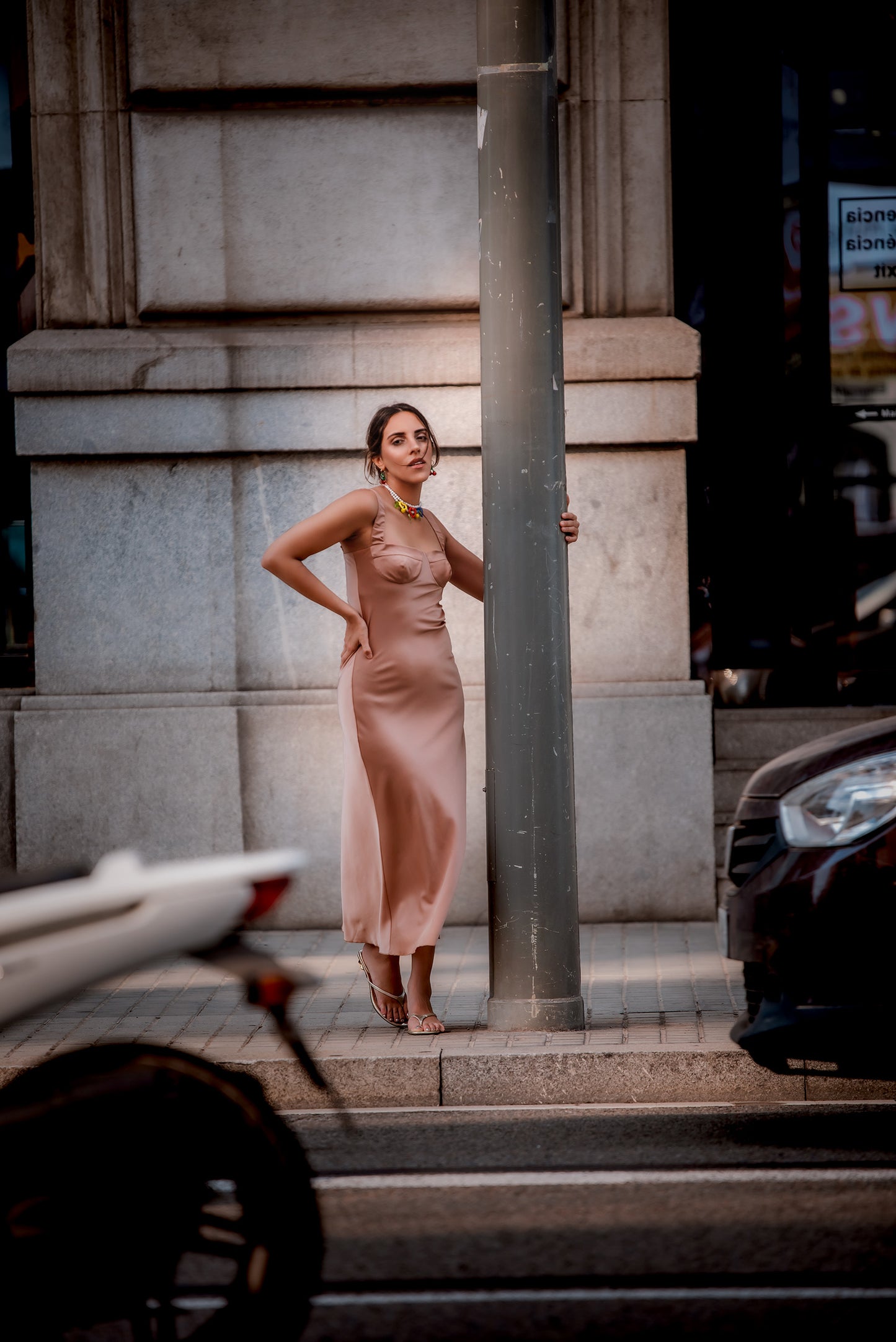 Chocolate bustier dress