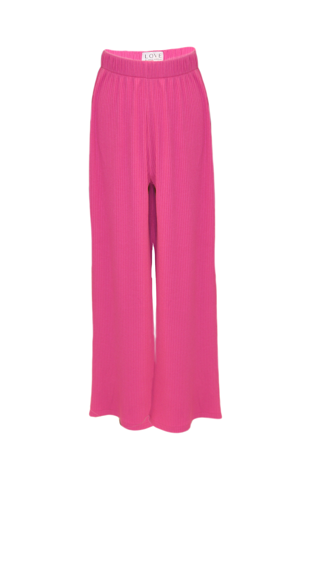 Fuchsia palazzo trousers with a high waist