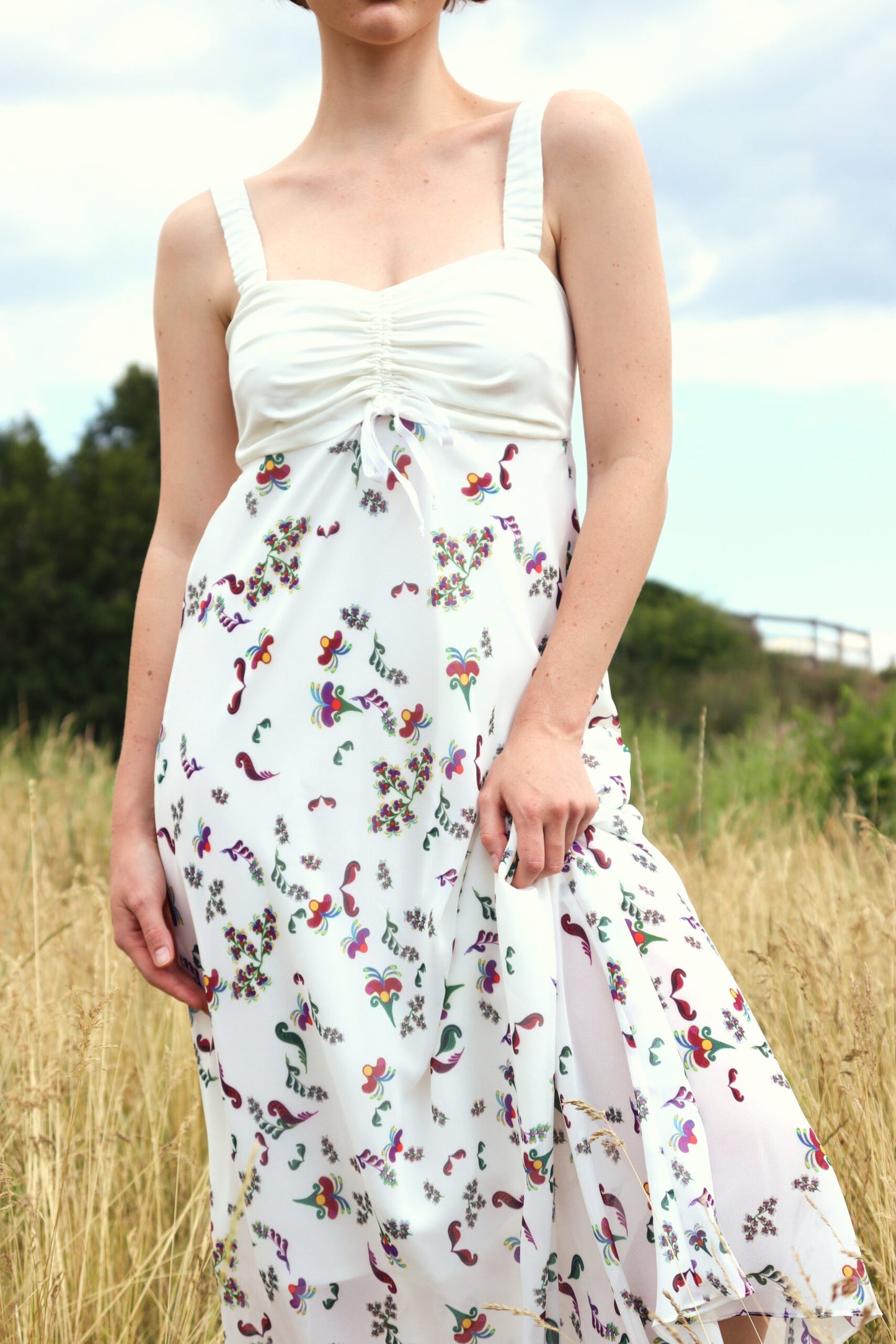 Sundress with author's print "fairy field"