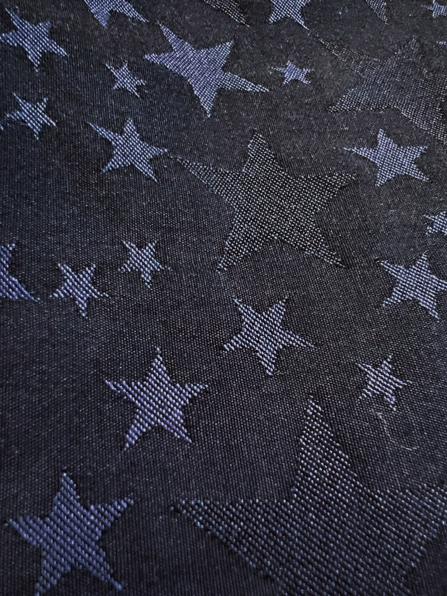 Jackard fine cotton midi skirt with embellished stars