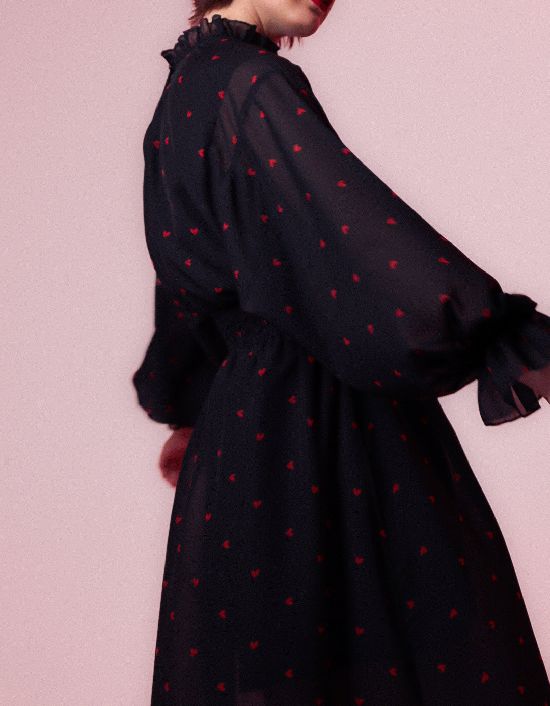 Dress with an author's print "Love is stronger than darkness"