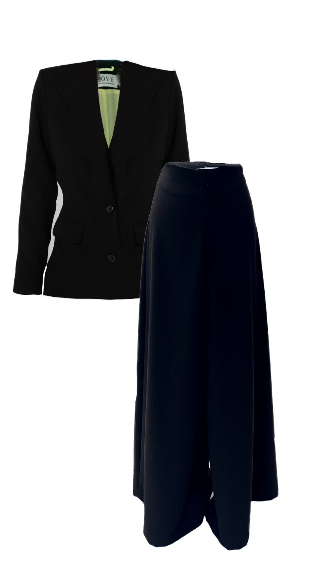 Black suit with fantasy collar