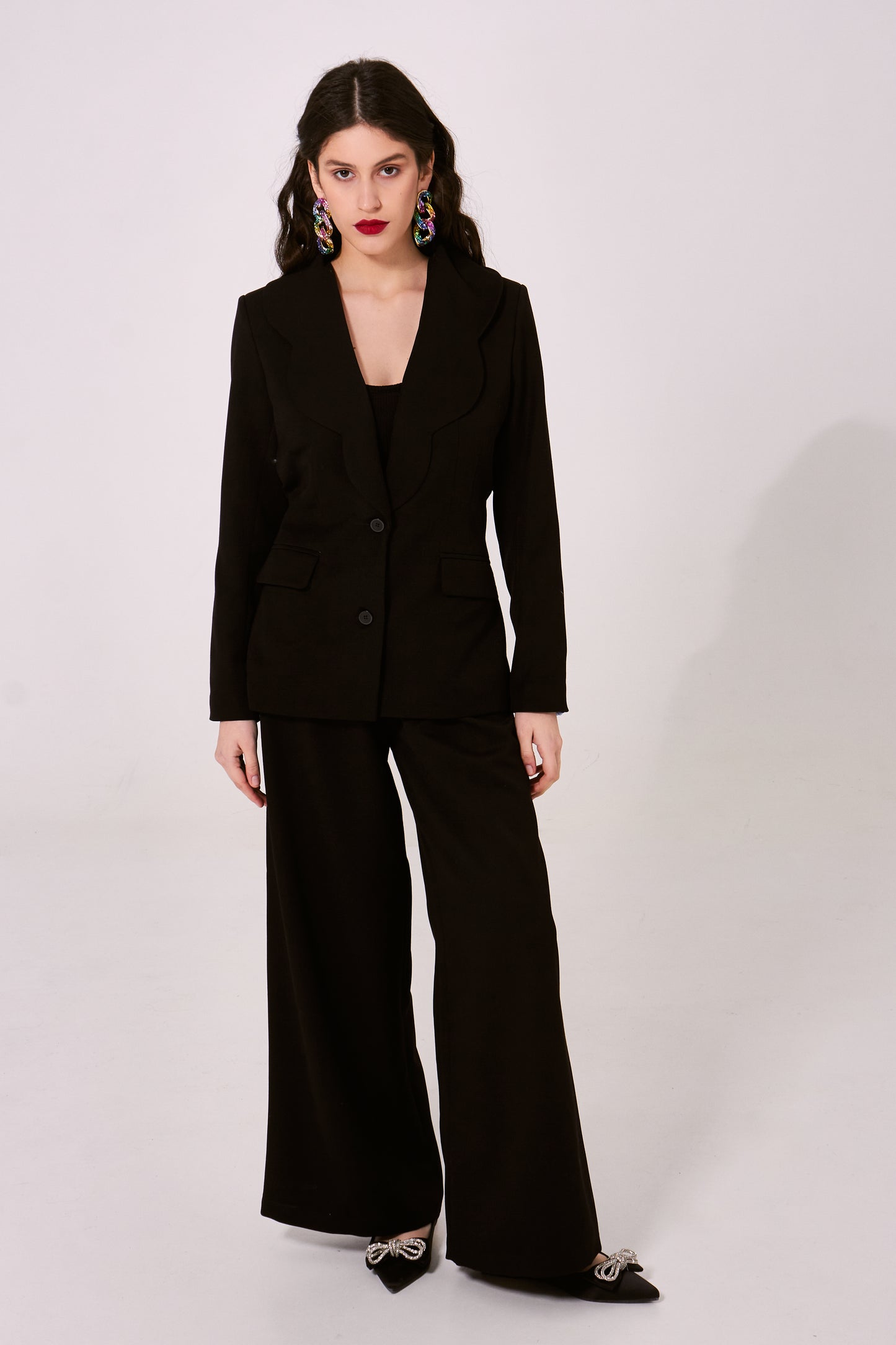 Black suit with fantasy collar