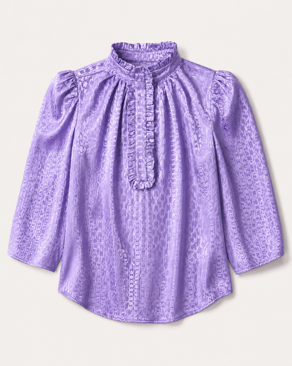 Violet jacquard blouse