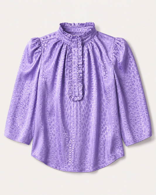 Violet jacquard blouse