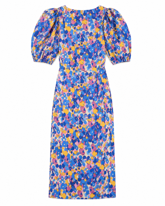 Openback midi dress, Tie-Die print